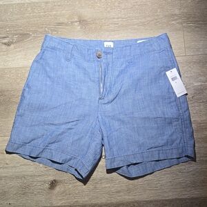 GAP Chambray Light Blue Men's Flat Front Shorts